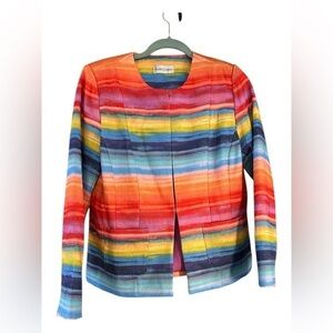 Draper’s & Damon NWOT Vibrant Striped Jacket Sz S Casual Office work Semi formal